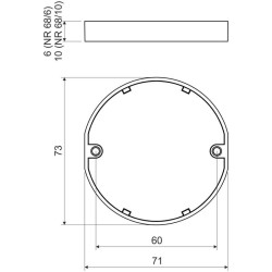 Rámeček nástavný NR68/6