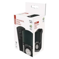 Spínací hodiny se zásuvk. černé IP44 P5508N Emos