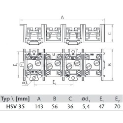 Svorkovnice stoupací HSV35