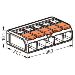 Svorka WAGO 221-615 5x6 flexabilní