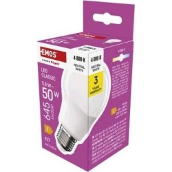 Žárovka LED 5,8W E27 NW A60