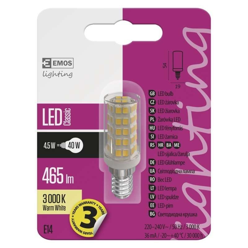 Žárovka LED 4,5W E14 JC A++