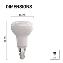 Žárovka LED 4W R50 E14 CLS NW 450lm