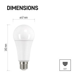 Žárovka LED 19W CLS E27 A67 NW 2452lm