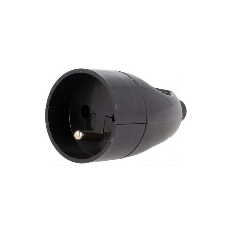 Zásuvka spojovací šňůrová GN-171 černá