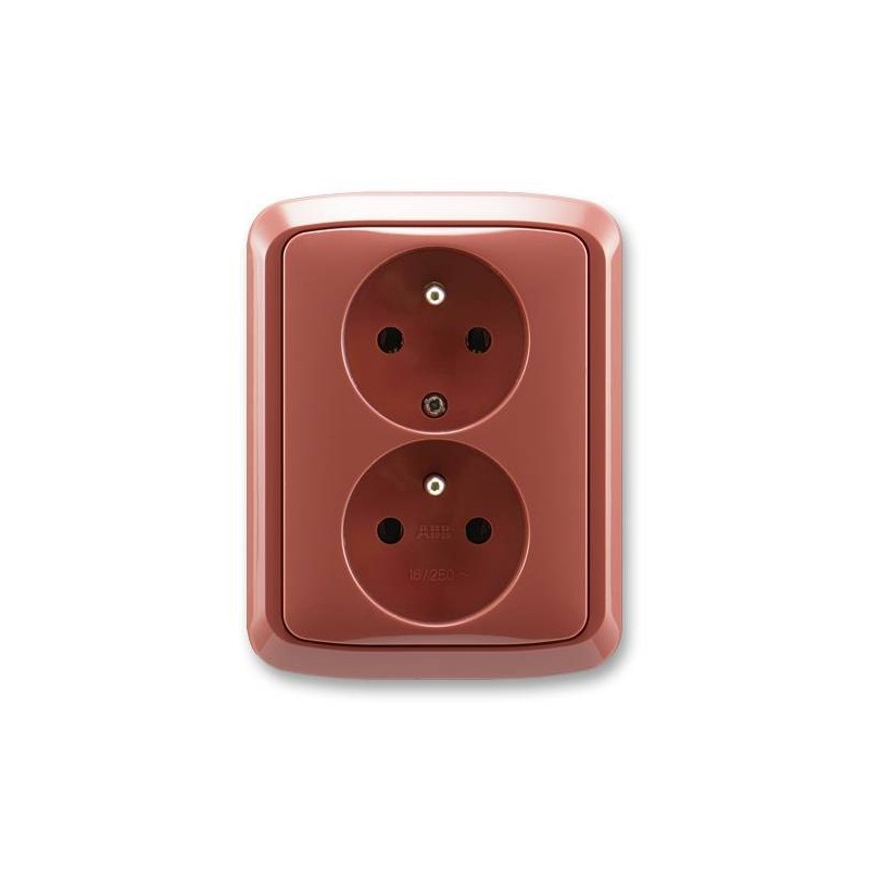 ABB Tango dvojzásuvka vřesová červená 5512A-2349 R2