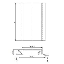 Lišta TH 35x15 2m NEREZ plná