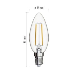 Žárovka LED 1,8W FLM candle E14 250lm WW