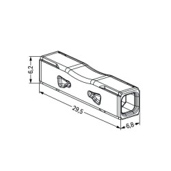 Svorka WAGO 2773-2401 spojka 4mm2 plný vodič