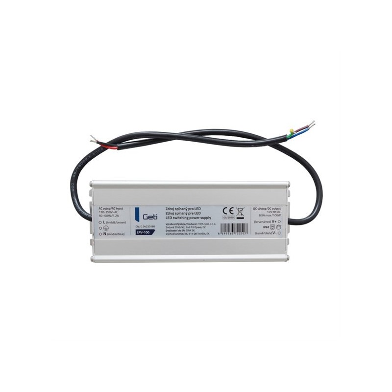 Trafo LED 12V 100W IP67 GETI
